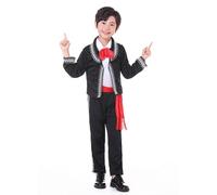 Générique 2026 Costume mexicain pour garçon, Costumes de Cosplay de danse traditionnelle pour enfants, tenue d'halloween, tenue avec ceinture à nœud papillon