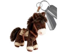 Générique 2026 Cute Horse Keychain Plush Toy - Year Of The Horse Charm Backpack Pendant Soft Stuffed Animal Keyring New Year Gift Decoration | Festival Ornament For Bags And Accessories