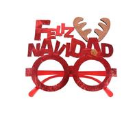 Générique 2026 De Noël Lunettes Feuille D'or Tissu Flocon De Neige Étoile Nouvel An Photo Accessoires Pour La Décoration De Fête