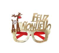 Générique 2026 De Noël Lunettes Feuille D'or Tissu Flocon De Neige Étoile Nouvel An Photo Accessoires Pour La Décoration De Fête