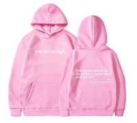 Générique 2026 Dear Person Behind Me Hoodie Sweatshirt, You are Enough Hoodie,World is A Better Place Pullover Hooded Sweater (Pink,3TG)
