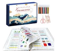 Générique 2026 Embroidery Kit Book - Toolkit and Tutorial Linen Art Supplies, Embroidery Stitching Sampler Book, Portable Activity Set for Travel, Indoor Projects, Parties, Holidays, Art