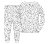 Générique 2026 Ensemble de Loisirs Créatifs pour Enfants Tenue Décontractée à Peindre Soi-Même Fille Garçon 2-10 Ans Tissu Doux Manches Longues Coupe Ajustée Quatre Saisons (White, 4-5 Years)