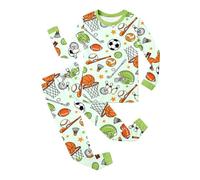 Générique 2026 Ensemble deux pièces décontracté pour filles col rond manches longues pantalon matière douce idéal quotidien tout-petits tenue pratique et confortable à chaque jour (Green, 7-8 Years)