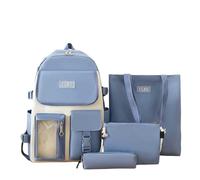 Générique 2026 Ensemble étudiant pour l'école Sacs de transport légers et polyvalents Idéal pour les collégiens et les lycéens Sac à dos durable et élégant (Blue, One Size)