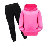 Générique 2026 Ensemble pour Jeune Enfant Garçon Fille Pull Chaud Capuche Manches Longues Imprimé Haut Pantalon Tenue Automne Hiver (2-3 Years)