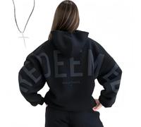 Générique 2026 Essential Hoodie Oversized Christian Heavyweight Faith Sweatshirt, Christian Heavyweight Hoodies Unisex (Black,3TG)