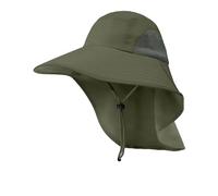 Générique 2026 été Bob Chapeau de Soleil extérieur Respirant pour Hommes avec UPF 50+ et Bord Large Couvre Nuque et Visage Design Pratique pour activité en Plein air (Green, One Size)