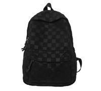 Générique 2026 Il s'agit d'un sac à dos tendance et polyvalent avec un design de couleur unie pour hommes et femmes avec une apparence élevée et une grande capacité (Black, One Size)
