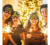 Générique 2026 Lunettes Nouvel An,8 Pièces Accessoires Photobooth Pour Fêtes,Accessoires pour Fête - Pour Adolescents Et Adultes, Fêtes Nocturnes, Dîners De Bureau, Chant De Noël Et Événements À