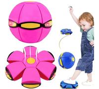 Générique 2026 Magic Meta Ball, Magic Bouncing Ball, Children's Bouncing Balls with 6 Lights, Magic Flying Saucer for Parent-Child Interaction Indoor & Outdoor Use (Deep Pink)