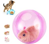 Générique 2026 New Automatic Rolling Interactive Cat Ball, Self-Moving Rolling Cat, 360° Rotating and, Indoor Interactive Pet Ball, Perfect for Cats and Dogs to Chase (Brown Rat,Powder)