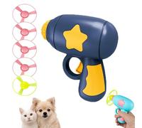 Générique 2026 New Cat Toy Disc Launcher, Interactive Cat Fetch Toy Flying Disc Saucer Launcher with Light-Up Propellers, Portable Battery-Free Fun Cats Toy for Cats Kittens Small Dogs (Blue)