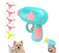 Générique 2026 New Cat Toy Disc Launcher, Interactive Cat Fetch Toy Flying Disc Saucer Launcher with Light-Up Propellers, Portable Battery-Free Fun Cats Toy for Cats Kittens Small Dogs (Light Blue)