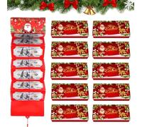 Générique 2026 New Christmas Cash Gift Envelopes - 6/10 Slots Surprise Money Holder, Christmas Cash Envelopes, C-hristmas Money Holders for C-ash (B,10 Slots-10Pcs)