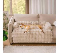Générique 2026 New Cloud Pet Sofa Bed, Dream Cloud Pet Sofa Bed for Couch, Anti-Slip Machine Washable to Maintain for Furniture Protector (Khaki,M)