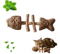 Générique 2026 New Creative Fish Bone Cat Dental Chew Toy, Silvervine Chew Sticks for Cats, Catnip and Silvervine Chew for Cats Teething and Stress, Durable Wooden Feline Tooth Care Tool (C 1PCS)