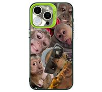 Générique 2026 New Creative Monkey Pattern Phone Case, Trendy Funny Monkey Phone Case for iPhone 17/16/15/14/13/12/11 Pro Max Air (Green,for iPhone 11 Pro)
