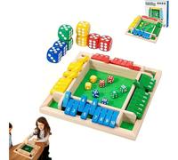 Générique 2026 New Four-Sided Flip Card Game Toys, with 8 Dice, 4 Sided Family Math for 2-4 Players, Enhancing Mathematical and Decision-Making Skills (Colorful)