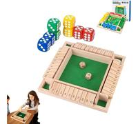 Générique 2026 New Four-Sided Flip Card Game Toys, with 8 Dice, 4 Sided Family Math for 2-4 Players, Enhancing Mathematical and Decision-Making Skills (Green)