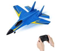 Générique 2026 New Gravity Gliders Airplane, Remote Control Airplane, Gravity Glider Foam RC Fighter with Lights Glider Airplanes Model (Blue)