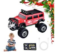 Générique 2026 New Mini RC Off-Road Truck with Lights, 1:64 Rechargeable Mini Rc Truck,3-Speed Modes,2.4ghz Racing System,for Kids Adults and Collectors (Without Trailer,Red)