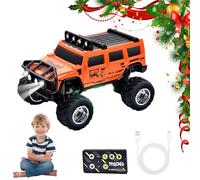 Générique 2026 New Mini RC Off-Road Truck with Lights, 1:64 Rechargeable Mini Rc Truck,3-Speed Modes,2.4ghz Racing System,for Kids Adults and Collectors (Without Trailer,Orange)