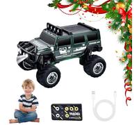 Générique 2026 New Mini RC Off-Road Truck with Lights, 1:64 Rechargeable Mini Rc Truck,3-Speed Modes,2.4ghz Racing System,for Kids Adults and Collectors (Without Trailer,Dark Green)