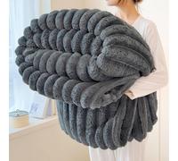 Générique 2026 New Thickened Rabbit Plush Nap Blanket, Bunny Blanket for Women, Flannel Milk Velvet Cover,Soft and Comfortable, for Bed Sofa Couch Home Office Use (Dark Gray,59x78in/150x200cm)