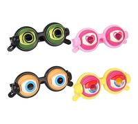 Générique 2026 New Winking Eye Glasses - Manual Blinking Funny Glasses for Adults, Party Pranks Selfies Costumes Photo Props (4pcs)