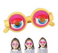 Générique 2026 New Winking Glasses with Winking Eyes, Kinetic Crazy Eyes Glasses, Pull-String Blinking Crazy Glass for Kids and Adults (D)