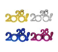 Générique 2026 Nombre Lunettes Bonne Année Lunettes Diamant Glitter Lunettes de Soleil Cosplay Prop Xmas Party Décoration Drôle Lunettes