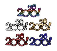 Générique 2026 Nombre Lunettes Bonne Année Lunettes Diamant Glitter Lunettes de Soleil Cosplay Prop Xmas Party Décoration Drôle Lunettes