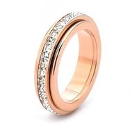 Générique 2026 Nouvelle Bague Tournante Étincelante, Résistante À L'eau Et À La Décoloration, Symbolisant Les Vœux Et La Chance, Bague Tournante Anti-stress, Soulage L'anxiété (8,B)