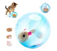 Générique 2026 Nouvelle Balle Interactive pour Chat Qui Roule Toute Seule, Balle pour Chat Qui Tourne, Roulement Automatique Réaliste Et Interactif, Animal en Peluche À L'intérieur (B2)