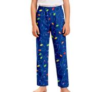 Générique 2026-Pantalon de Nuit imprimé Festif pour garçons Doux et Confortable idéal pour Matins douillettes soirées fraîches en Automne Hiver (Navy, 11-12Years)