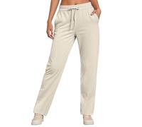 Générique 2026 Pantalon décontracté pour Femme, Haute, Coupe Droite, élastique, Confortable, pour Un Usage Quotidien, Automne-Hiver (Beige, S)