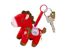 Générique 2026 Peluche Mascotte Cheval - Porte-clés Charm Doux Mignon Portable - Jouet en Peluche De Cheval,pour Maison Tables À Manger Bureaux Cafés Canapés Lits