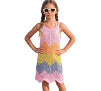 Générique 2026 Robe Débardeur en Dégradé De Couleurs pour Filles, Modèle Léger Et Ample À Enfiler par-Dessus Un Maillot De Bain, Idéale comme Paréo De Plage pour Les Vacances D'Été.