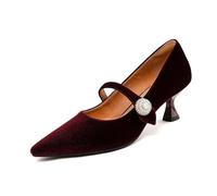 Générique 2026 Robe élégante à Bout Pointu et Talons Aiguilles ornée de Perles, Mocassins Chics et décontractés pour Femmes