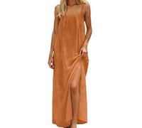 Générique 2026 Robe Nuisette élégante pour détendre à la Maison - Ample et décontractée avec Dos Bretelles Style prêt-à- (Orange, L)