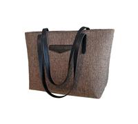 Générique 2026 Sac à bandoulière pour femmes, sac à main décontracté en coton et lin de grande capacité, nouvelle Version coréenne 2024 (Coffee, One Size)