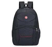 Générique 2026 Sac à dos mode nouveau modèle couleur unie grande capacité pratique fermeture éclair sac d'ordinateur courte Distance sac de (Black, One Size)