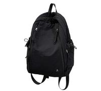 Générique 2026 Sac d'école japonais décontracté pour étudiantes, sac à bandoulière de couleur unie, sac léger pour collégiennes et lycéennes, ordinateur (Black, One Size)