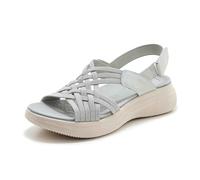 Générique 2026 Sandales d'été décontractées à bout ouvert pour femmes, chaussures compensées à enfiler avec sangles élastiques, idéales au quotidien