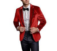 Générique 2026 Smoking de cérémonie de Mariage à Boutons pour Hommes pour Hommes Participant à des événements Officiels (Red, XXL)