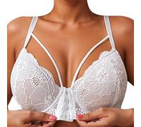 Générique 2026 Soutien-Gorge Couvrant élégant en Dentelle avec Fermeture arrière conçu pour Un Confort Quotidien Parfaite Lingerie féminine Polyvalente (White, 100F)