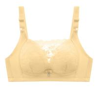 Générique 2026 Soutien Gorge sans Armature Soutien-Gorge Push-up sans Armatures pour t-Shirt Coutures, Confortable et Rembourrage, rehausseur de Volume, idéal au Quotidien. (Light Yellow, 40)