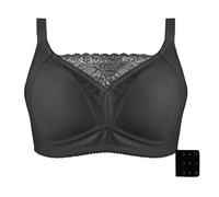 Générique 2026 Soutien Gorge sans Armature Soutien-Gorge sans Coutures, Armatures, avec Bordure en Dentelle et Poches latérales pour prothèse, offrant Un Confort Optimal. (Black, 85B)