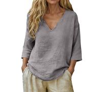 Générique 2026 T-Shirt Basique d'été Confortable à Manches Courtes et col Rond, Coupe Ample et décontractée. Mélange Doux de Coton filé à l'anneau. (GY1, XXL)